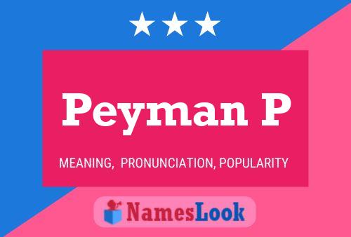 Póster del nombre Peyman P