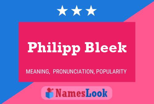 Póster del nombre Philipp Bleek