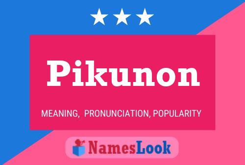 Póster del nombre Pikunon