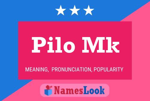 Póster del nombre Pilo Mk