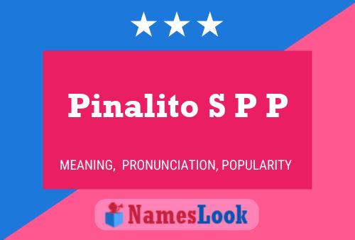 Póster del nombre Pinalito S P P