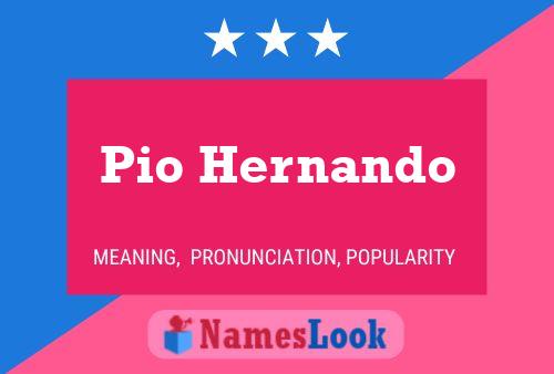 Póster del nombre Pio Hernando