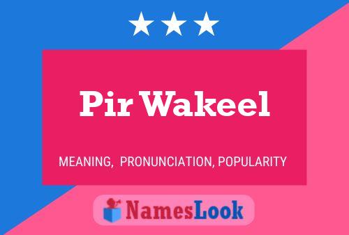 Póster del nombre Pir Wakeel