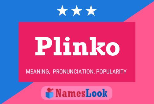 Póster del nombre Plinko