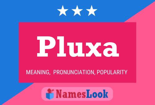 Póster del nombre Pluxa