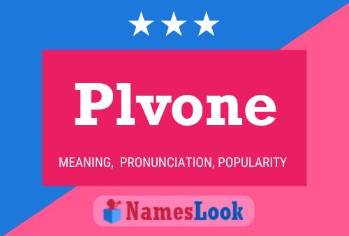 Póster del nombre Plvone