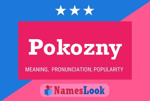 Póster del nombre Pokozny