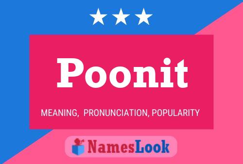 Póster del nombre Poonit