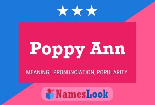 Póster del nombre Poppy Ann