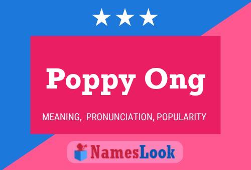 Póster del nombre Poppy Ong