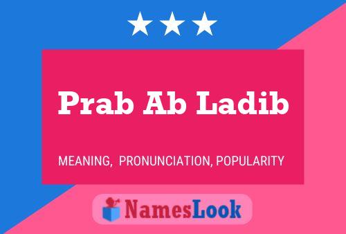 Póster del nombre Prab Ab Ladib