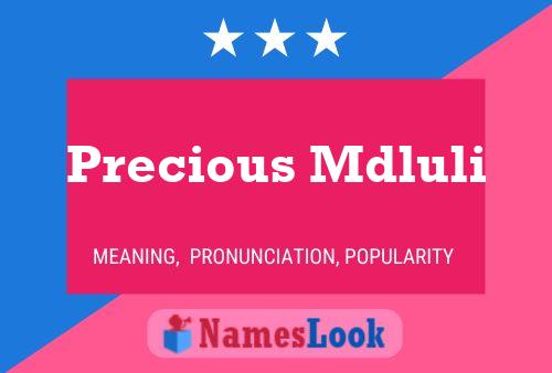 Póster del nombre Precious Mdluli