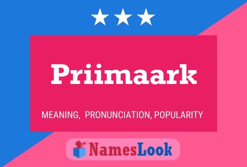 Póster del nombre Priimaark