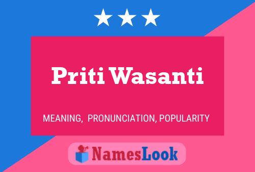 Póster del nombre Priti Wasanti