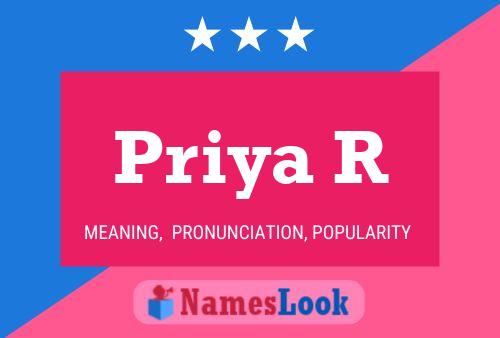 Póster del nombre Priya R