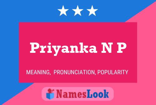 Póster del nombre Priyanka N P