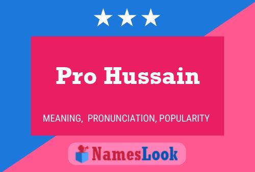 Póster del nombre Pro Hussain