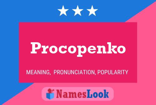 Póster del nombre Procopenko