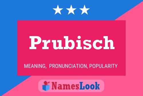 Póster del nombre Prubisch