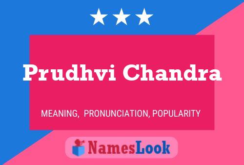 Póster del nombre Prudhvi Chandra