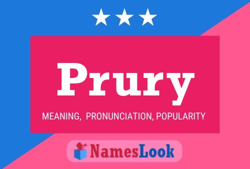 Póster del nombre Prury