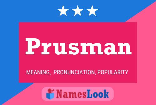 Póster del nombre Prusman