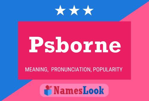 Póster del nombre Psborne