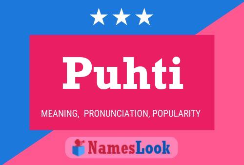 Póster del nombre Puhti