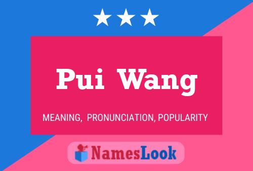 Póster del nombre Pui  Wang