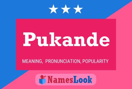 Póster del nombre Pukande