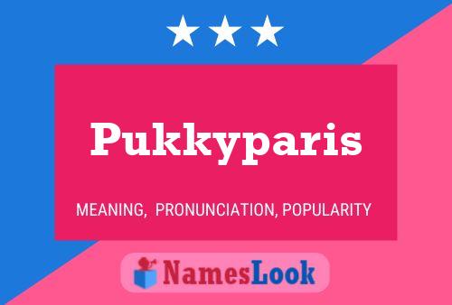 Póster del nombre Pukkyparis