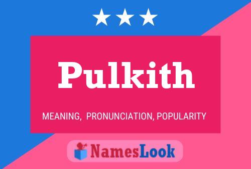 Póster del nombre Pulkith