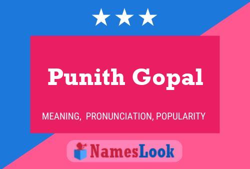 Póster del nombre Punith Gopal