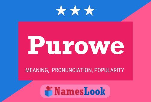 Póster del nombre Purowe