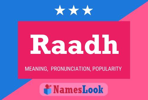 Póster del nombre Raadh