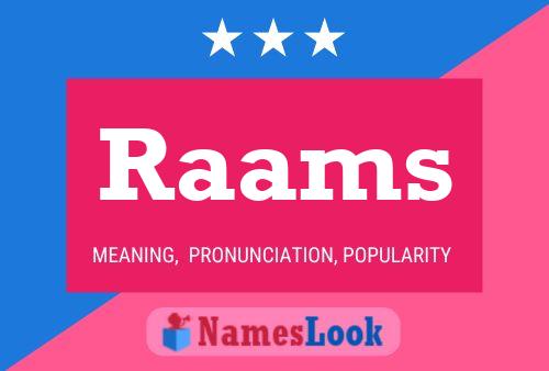 Póster del nombre Raams