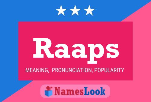 Póster del nombre Raaps