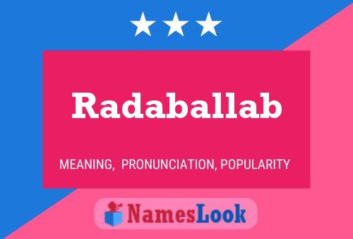 Póster del nombre Radaballab