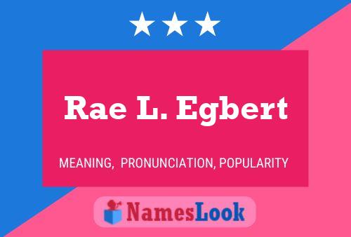 Póster del nombre Rae L. Egbert