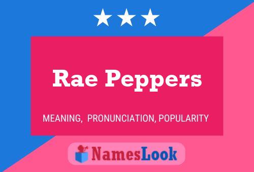 Póster del nombre Rae Peppers