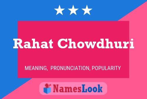 Póster del nombre Rahat Chowdhuri