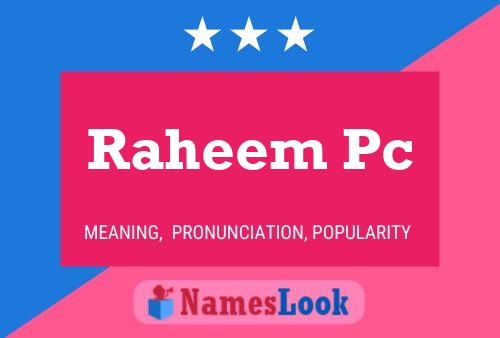 Póster del nombre Raheem Pc