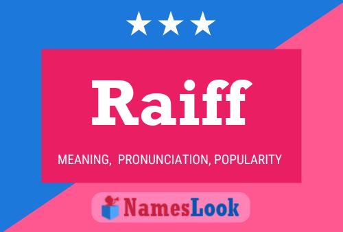 Póster del nombre Raiff