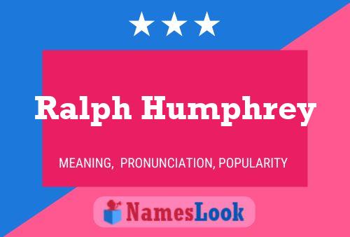 Póster del nombre Ralph Humphrey