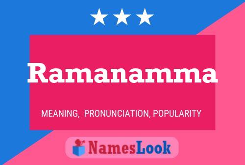 Póster del nombre Ramanamma