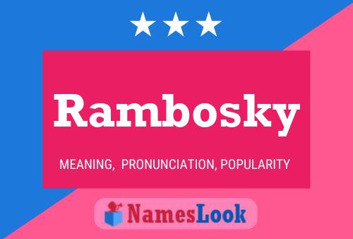 Póster del nombre Rambosky