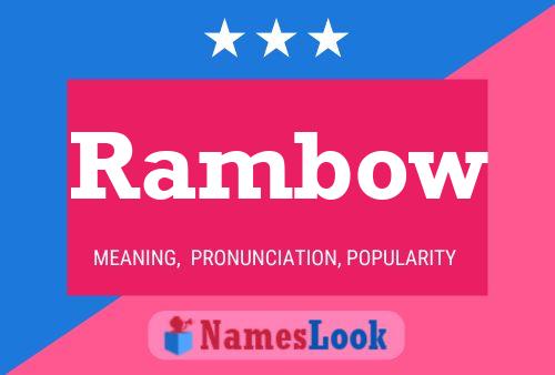 Póster del nombre Rambow