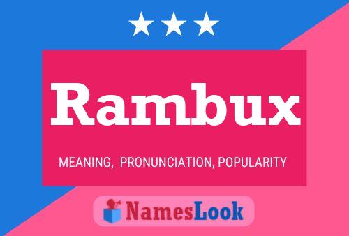 Póster del nombre Rambux