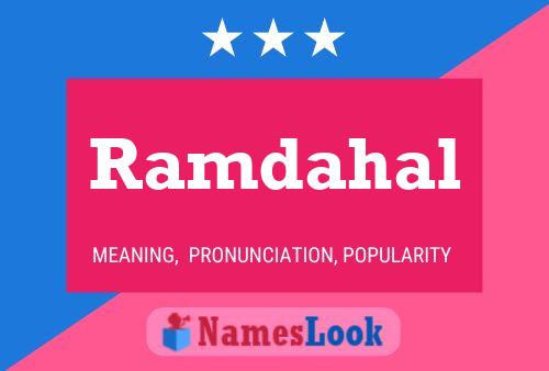 Póster del nombre Ramdahal