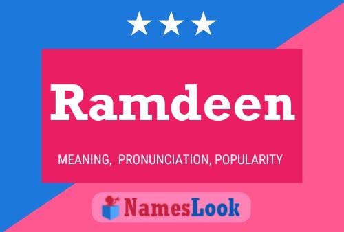 Póster del nombre Ramdeen